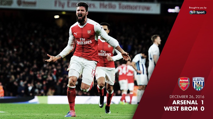 Arsenal 1-0 West Bromwich Albion-2016-2017 Arsenal Club Wallpaper Vistas:7016