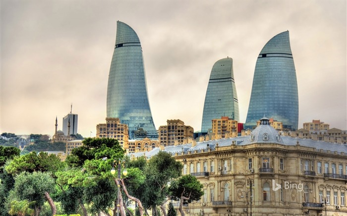 Aserbaidschan Flame Towers und Skyline von Baku-Bing Desktop Wallpaper Views:8655 Date:2017/1/22 8:59:23