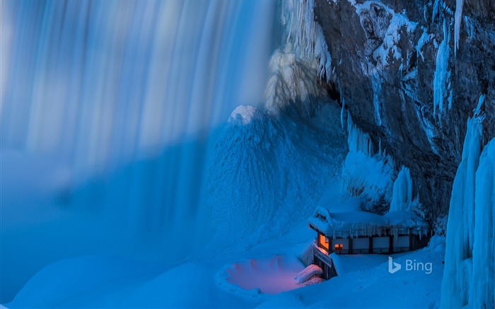 Canada Ontario Niagara Falls in winter-Bing Desktop Wallpaper Views:8345 Date:2017/1/22 9:01:40