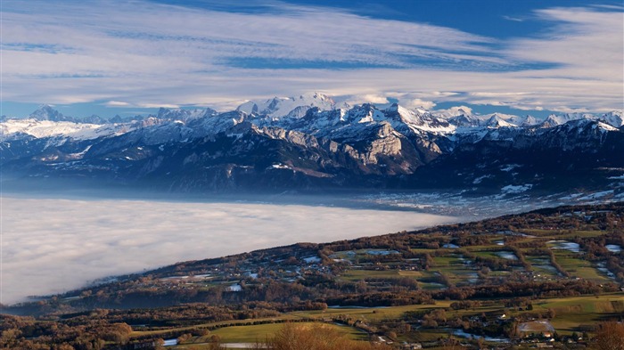 France Le massif du Mont-Blanc-Bing Fonds d'écran Vues:8624