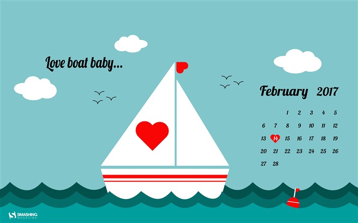 Love Boat bébé-Fond d'écran Calendrier Février 2017 Vues:7353