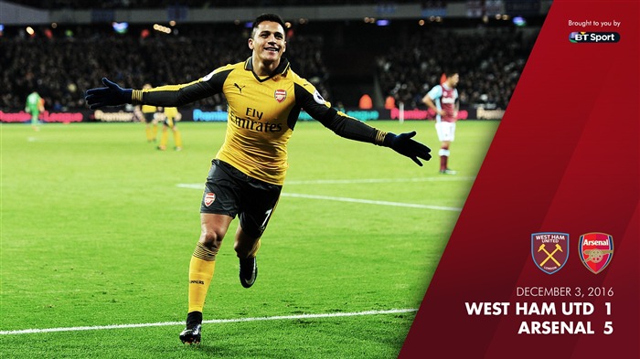 Fondo de Pantalla de West Ham Utd v Arsenal-2016-2017 Arsenal Club Vistas:5084