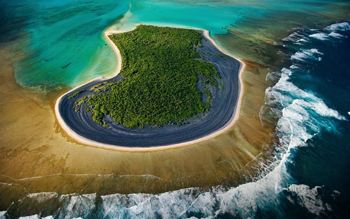 Atoll au sud de Pine Island en Nouvelle-Calédonie-2017 Bing Fonds d'écran Vues:9208