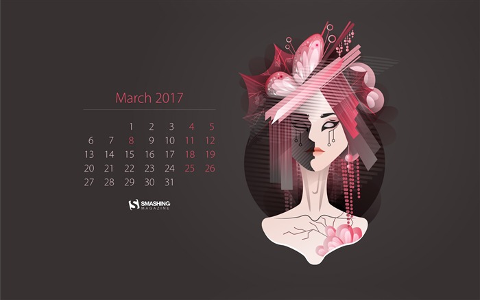 Papéis de Parede Calendário Chinese Girl-March 2017 Visualizações:7316