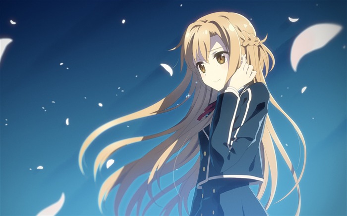 Linda chica asuna yuuki-2016 Anime fondo de pantalla HD Vistas:12133