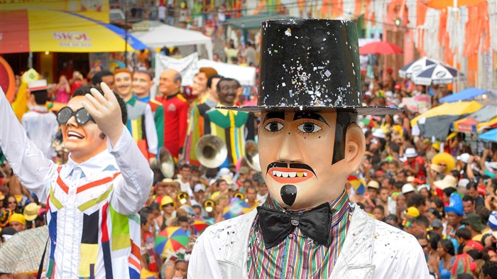 Pernambuco Poupées géantes dans le carnaval d'Olinda-2017 Bing Fonds d'écran Vues:7442