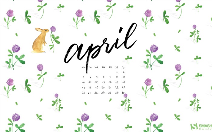 Clover Field-April 2017 Calendar Wallpaper Visualizações:8511