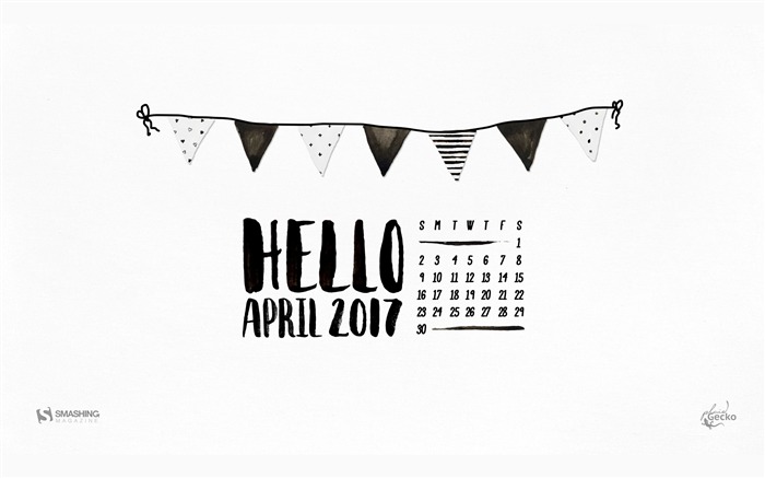 Calendario de Hello-April 2017 Calendar Vistas:7102