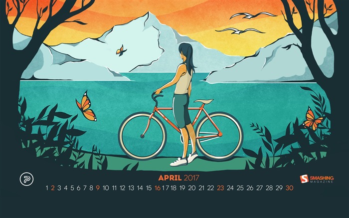 Es el fondo de pantalla del calendario más bonito del mes de abril de 2017 Vistas:7192