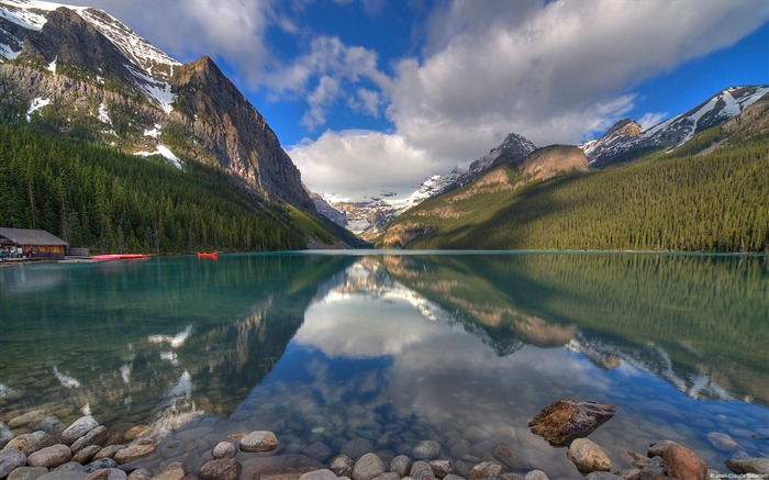 Matin lac banff alberta canada-Windows 10 Fonds d'écran Vues:16197