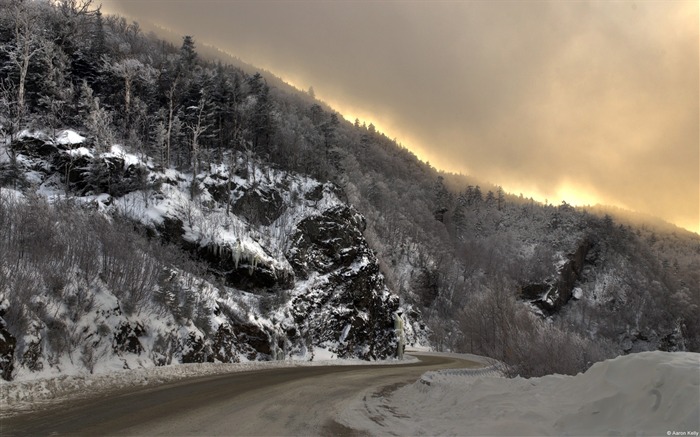 Nuvens de montanha nevadas, apalaches, paisagens paisagens naturais Visualizações:9003