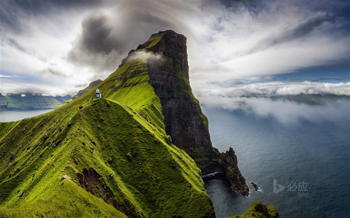 Faro de Faroe Islands Kallur en Kalsoy Island-2017 Bing Fondos de escritorio Vistas:8775