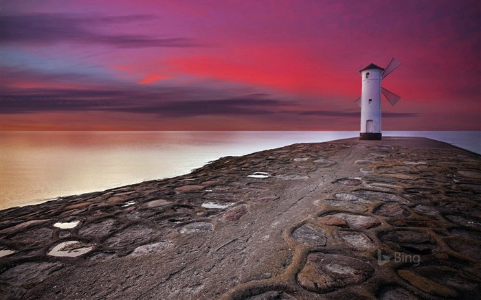 Polonia Stawa Mlyny faro en Swinoujscie-2017 Bing fondo de pantalla Vistas:7268