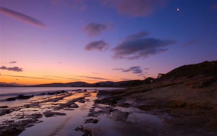 Puesta de sol en la playa-Naturaleza paisaje fondo de pantalla Vistas:7608