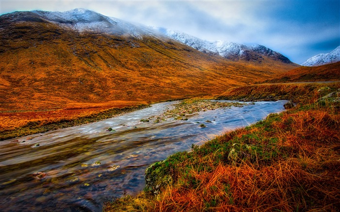 Blue Landscape Sunset Mountain Outdoor-Paysage HD Fond d'écran Vues:8385