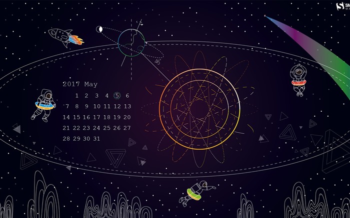 Celestial Longitude Of 45-May 2017 Calendar Fondo de pantalla Vistas:7509