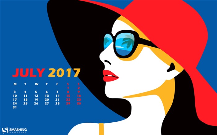 Cool-July 2017 Calendar Wallpaper Views:6359 Date:2017/6/30 8:51:43