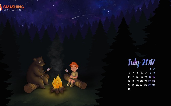 Fire Camp-July 2017 Calendar Wallpaper Views:7565 Date:2017/6/30 8:55:47