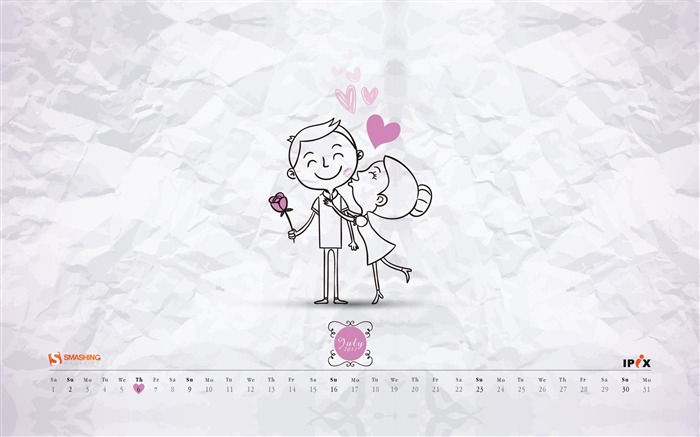 Of Beating Hearts And Fluttering Lips-July 2017 Calendar Wallpaper Views:5589 Date:2017/6/30 9:08:52