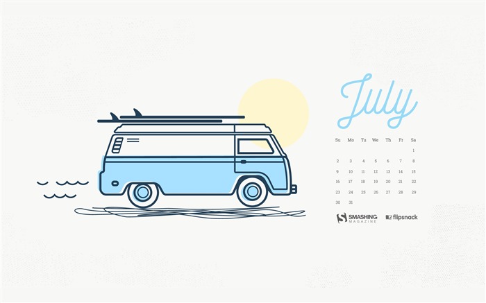 Road Trip In July-July 2017 Calendar Wallpaper Views:5460 Date:2017/6/30 9:10:07