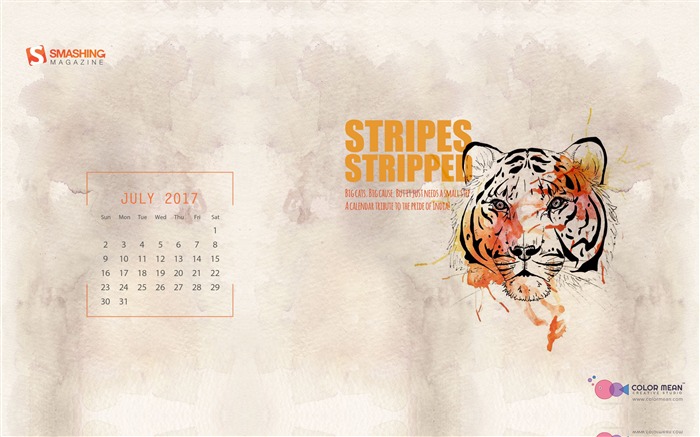 Stripes Stripped-July 2017 Calendar Wallpaper Views:5290 Date:2017/6/30 9:13:13