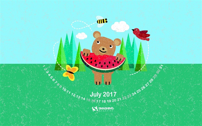 Sweet Summer-July 2017 Calendar Wallpaper Views:5381 Date:2017/6/30 9:17:15