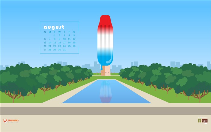 DC está esfriando Stay Cool - agosto de 2017 Calendário Wallpaper Visualizações:5653