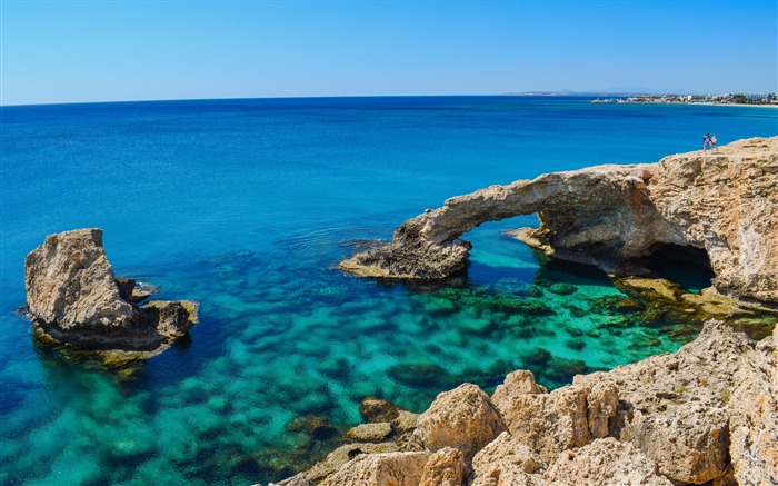 Bay beach blue cliff-2017 Nature fondo de pantalla HD Vistas:7301