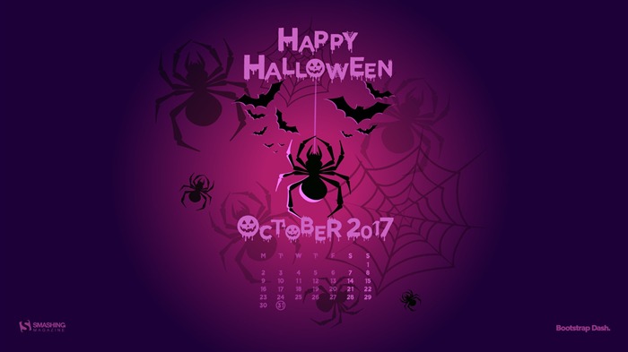 ハッピーハロウィン-2017年10月のカレンダー壁紙 ブラウズ:5496