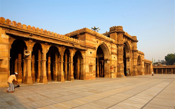 Mezquita Ahmedabad Ciudad India-National Geographic fondo de pantalla Vistas:7633