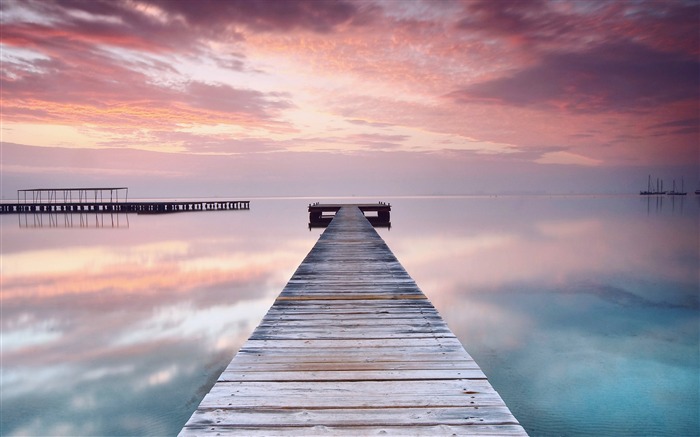 Espagne ciel rose nuage pont océan-2017 Paysage Fond d'écran Vues:16103