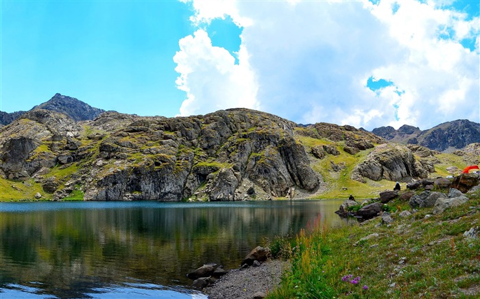 Beau environnement lac des hautes terres Fond d'écran Nature Vues:9487