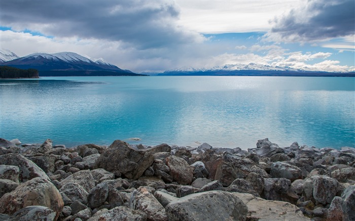 Nouvelle-Zélande Lake Pukaki Mountains Nature HD Fond d'écran Vues:8576