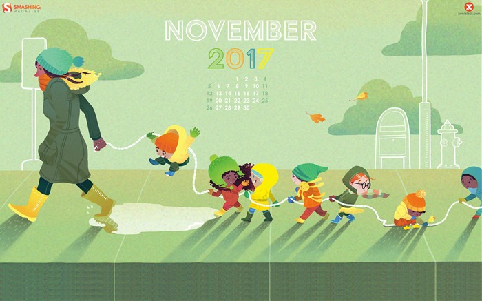 Fun novembre Novembre 2017 Calendrier Fond d'écran Vues:5739