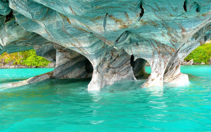 Cavernas de mármore do mar do Chile Photo HD Wallpaper Visualizações:11415