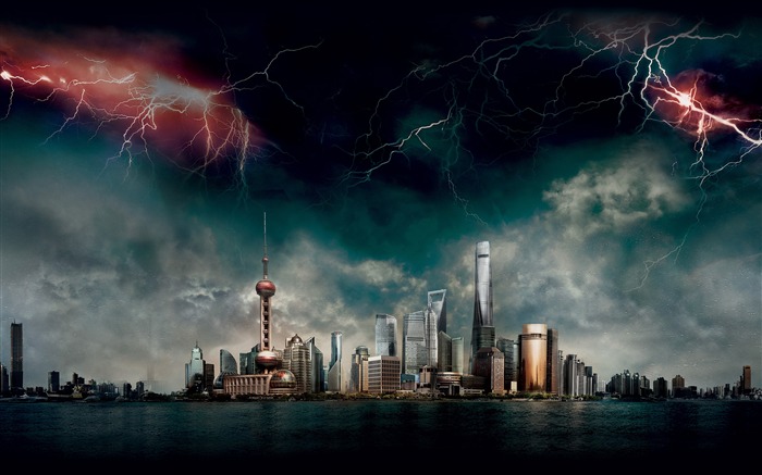 Películas de Geostorm shanghai 2017 HD fondo de pantalla Vistas:7841