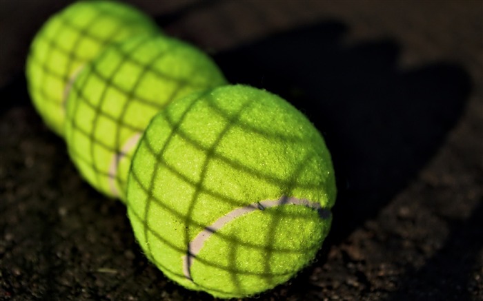 Trois vert tennis de gros plan Photo HD Fond d'écran Vues:5650