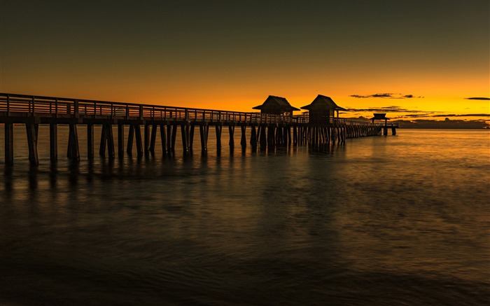 Sunset Pier Bridge Floride 2017 Fond d'écran HD Vues:6361