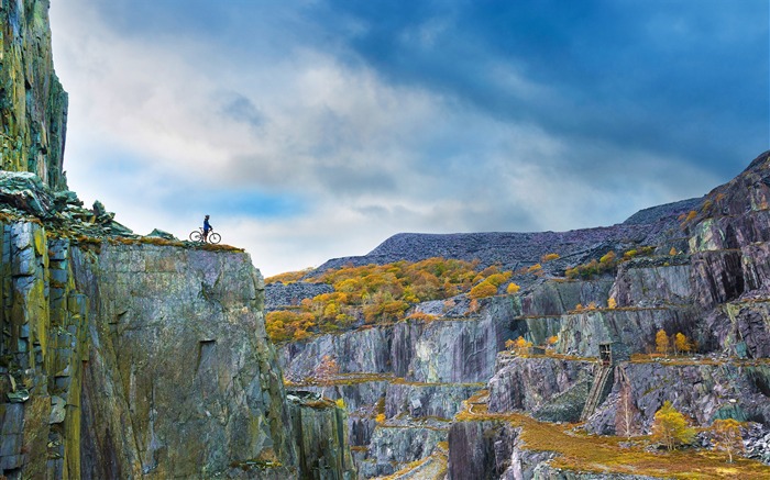 Minas de otoño Sitio Rock Bikes 4k Paisaje Shoot Vistas:9628