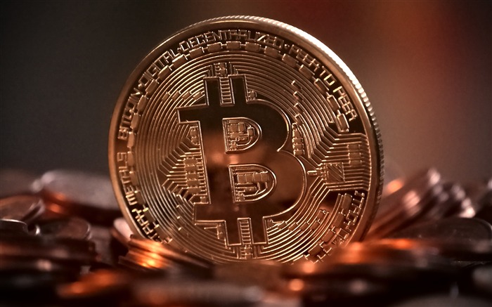 Primer plano de bronce Bitcoin 4K HD Vistas:10877