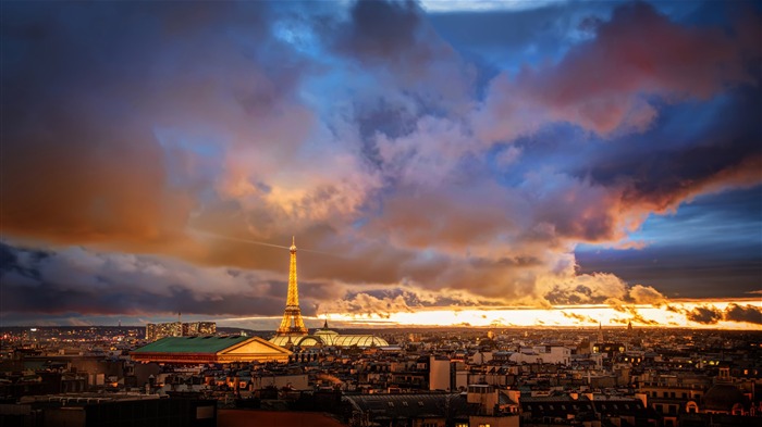 French Paris Eiffel Tower Sunset 4K Ultra HD Views:15717 Date:2017/12/14 10:05:24