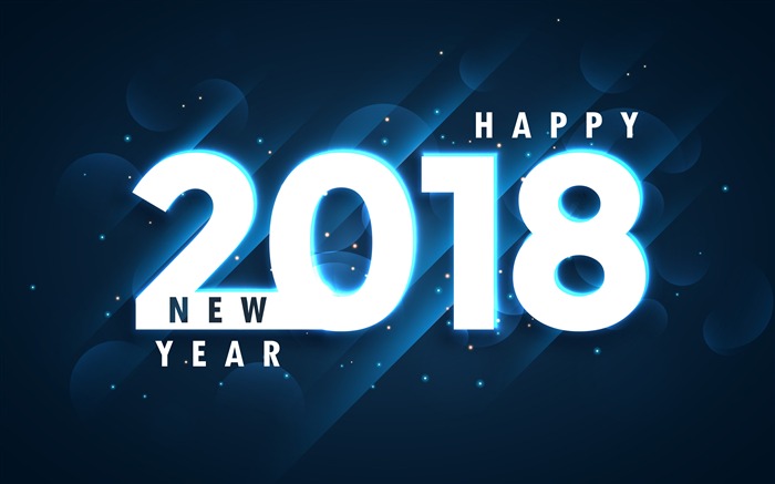 Happy New Year 2018 blue background Views:6979 Date:2017/12/28 9:44:01