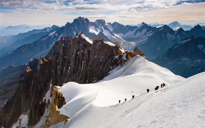 Snow Mountain Peak Montañismo Equipo 4k Landscape Shoot Vistas:11201