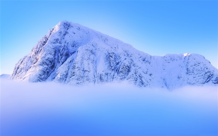 壮观，雪，山峰，蓝天，景观 浏览:7370