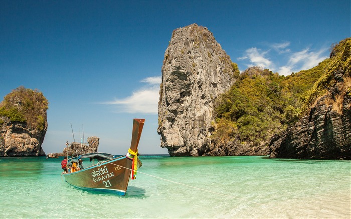 Tailândia, barco, ilha, tropical, HD, cenário, fotografia Visualizações:12643