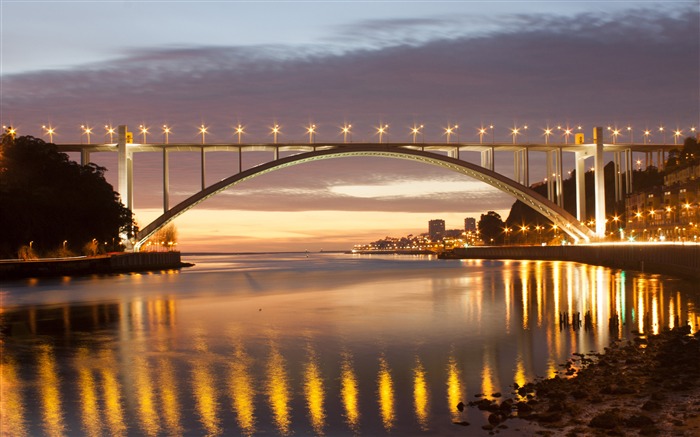 Arqueado, puente, costa, portugués, río Vistas:9850