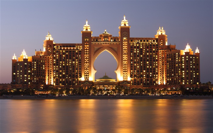 Atlantis Dubai Hotel Night Ocean Sky Vistas:11521