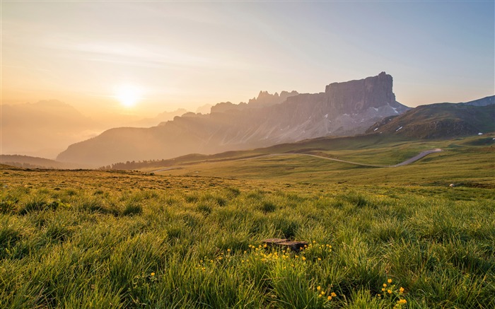 Otoño, mañana, pradera, desierto, montaña Vistas:11285