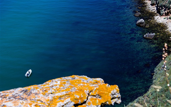 Côte, navire, falaise, rocheux, plage, nature Vues:7678