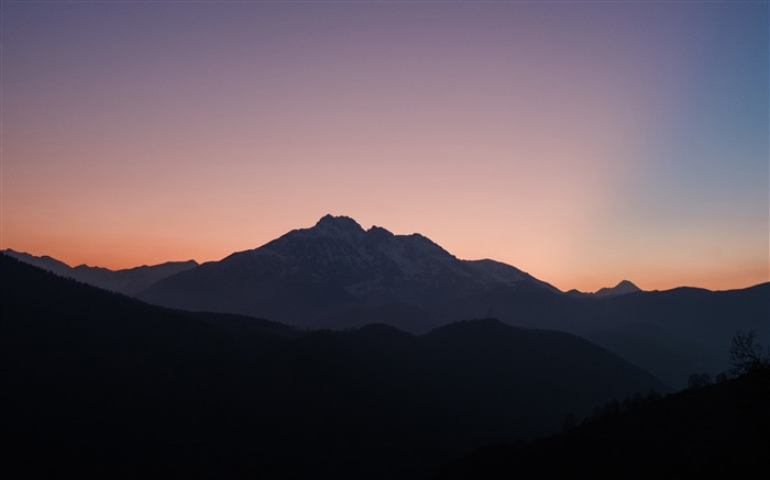 Hautes, Pyrénées, Coucher de soleil, Silhouette Vues:10005